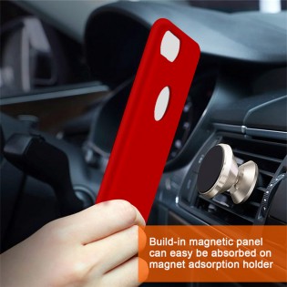 Чехол накладка Xiaomi Guildford Liquid Silicone Magnetic Plug iPhone 7 Plus Red